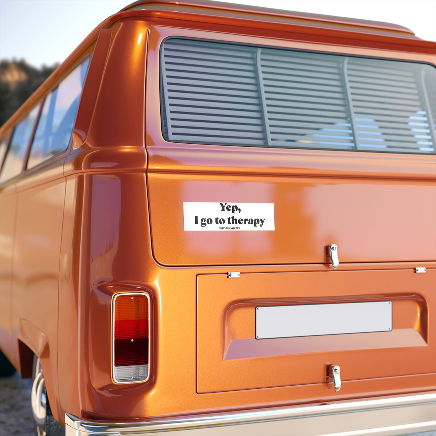 Therapy Awareness Bumper Sticker - Yep, I Go to Therapy
