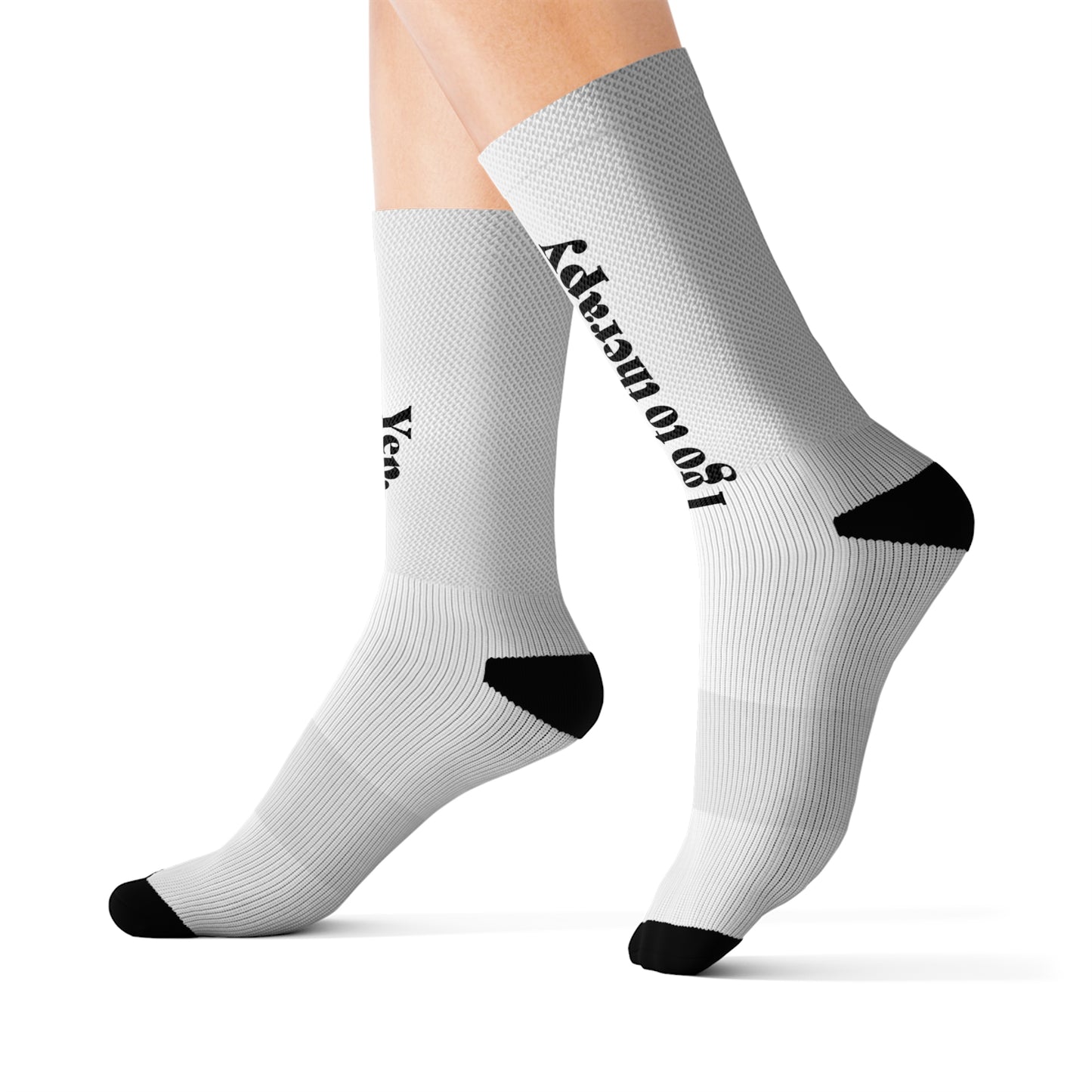 Yep, I Go To Therapy Socks
