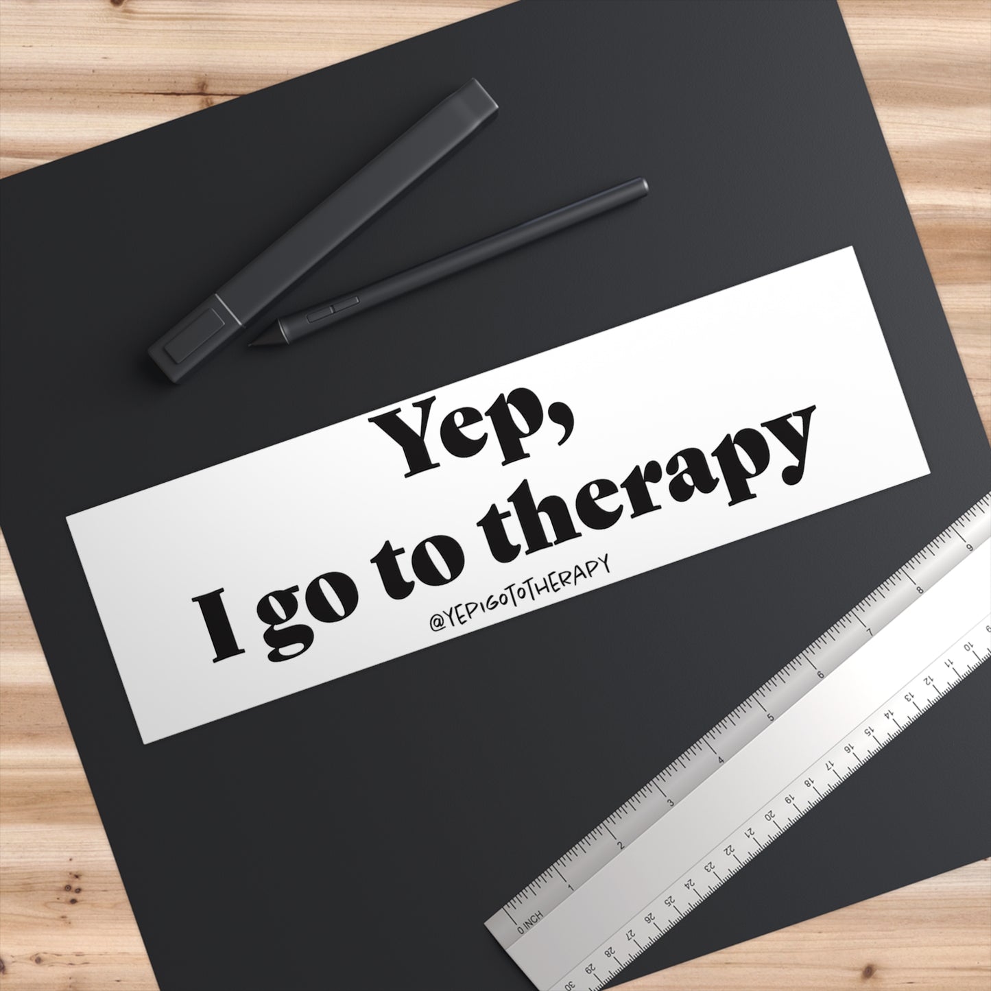 Therapy Awareness Bumper Sticker - Yep, I Go to Therapy