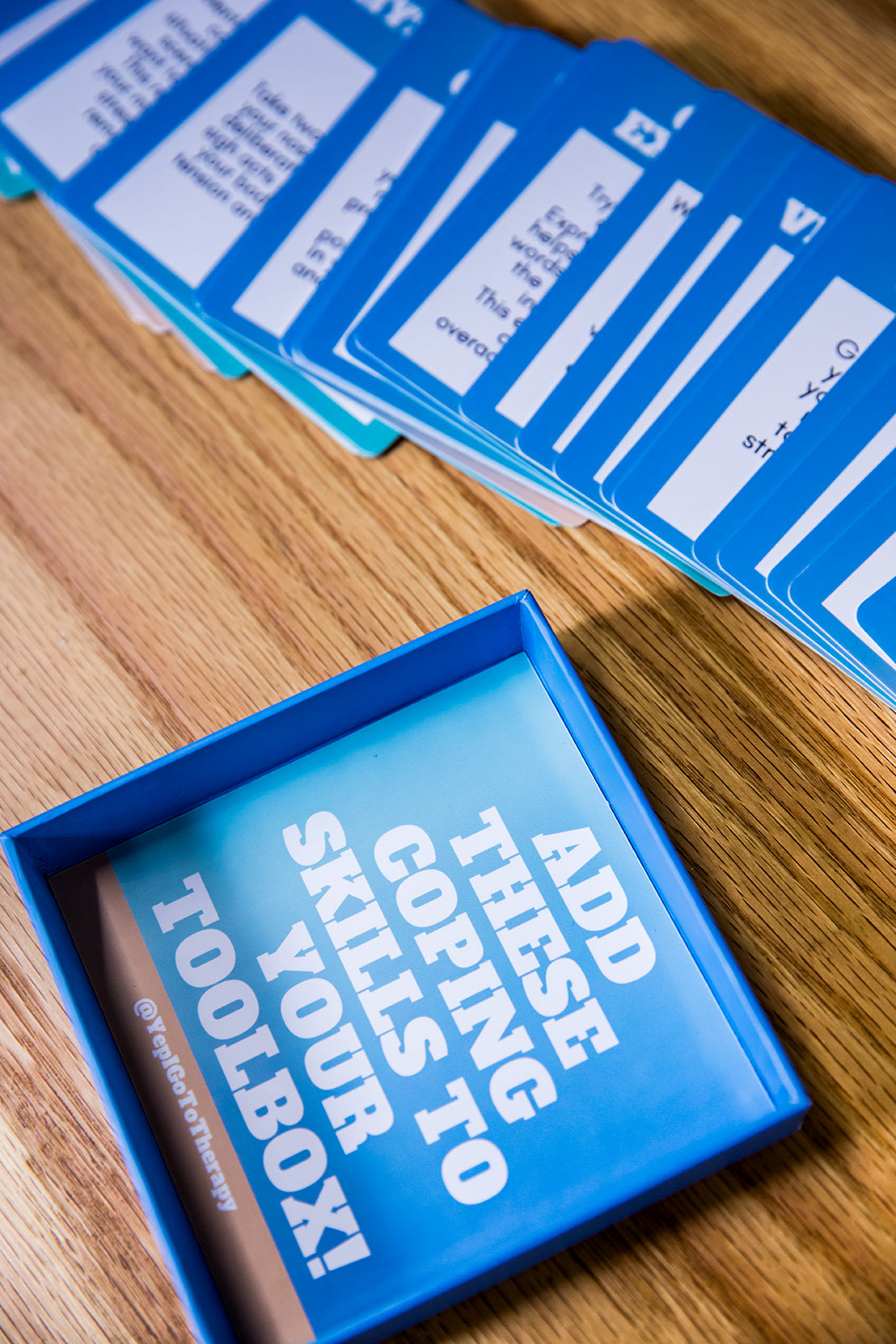 Therapy On The Go - Coping Skills Deck for Stress & Emotional Regulation | Yep, I Go To Therapy