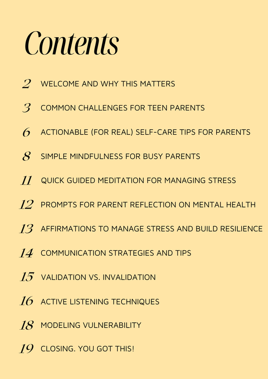 Parent’s Playbook for Mental Wellness | Real Talk Strategies to Support Your Teen