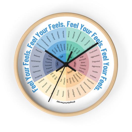 Emotional Mood Wall Clock - "Feel Your Feels" Design