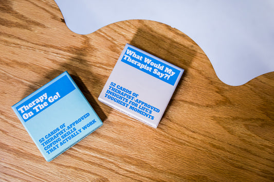 Therapy Card Deck Bundle | Coping Skills + Therapy Thoughts (52 Cards Each)