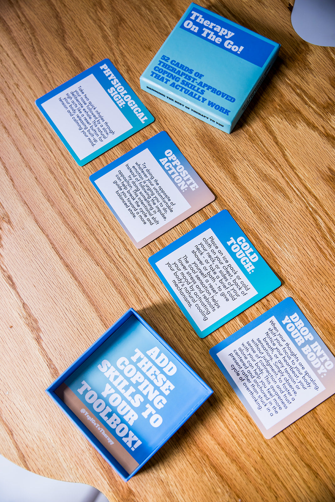 Therapy On The Go - Coping Skills Deck for Stress & Emotional Regulation | Yep, I Go To Therapy