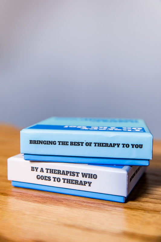 Therapy Card Deck Bundle | Coping Skills + Therapy Thoughts (52 Cards Each)